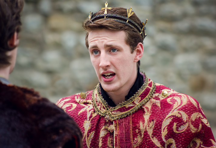 Actorsplaying the King of England in open air Sheakespear theater production